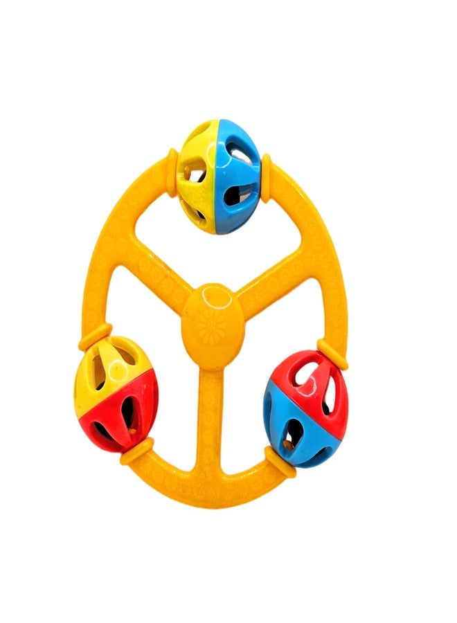 SSKR Pack of 3 Pcs Colorful Baby Rattle Toy for New Born Babies and Kids | Safe & Durable Infant Rattle for Newborns & Toddlers, Easy-to-Grip Developmental Toy for Sensory & Motor Skills (Multicolor) - Image 5
